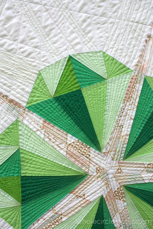 Emerald Energy modern art quilt by Sheri Cifaldi-Morrill