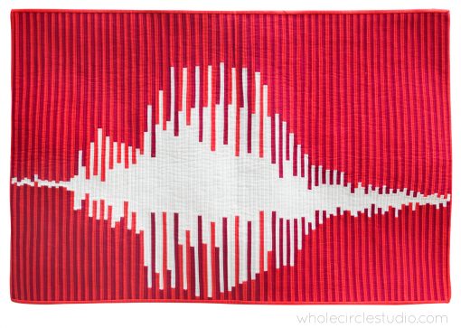 What's the frequency love? modern art quilt by Sheri Cifaldi-Morrill