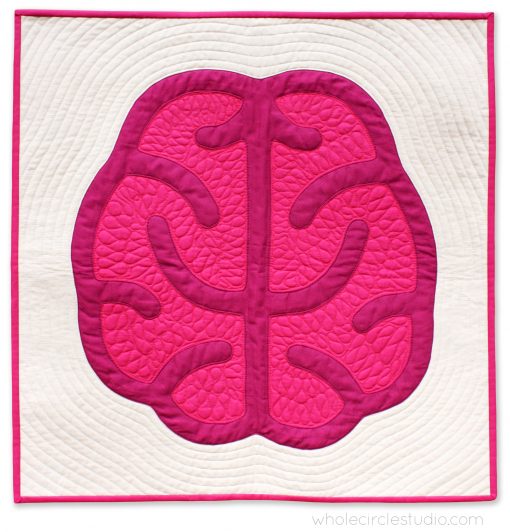 Brain quilt art texture by Sheri Cifaldi-Morrill
