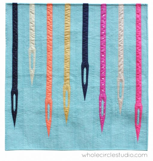 mini quilt | quilt | modern quilt | sewing | wall hanging | paper piecing | foundation paper piecing | needles | sewing machine | Cotton + Steel | basics || Aurifil | | thread | whole circle studio | Sheri CIfaldi-Morrill | modern quilting 