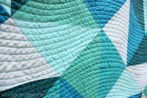 modern quilting | quilting | walking foot quilting | quilt | modern quilt | sewing | half square triangles | modern traditionalism | rainbow | colorful | sunrise | sunset | solid quilt | paintbrush palette| | Aurifil | | thread | whole circle studio | Sheri CIfaldi-Morrill | modern quilting 