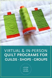 Want to learn new quilting skills? Need inspiration? I’ve got a program for that! (and I love working with guilds, shops, and groups). Take a workshop or book a presentation with Sheri Cifaldi-Morrill. Programs include "Approaching Quilting as a Graphic Designer", Aurifilosophy: a thread education program from the thread makers of Aurifil, Learning how to Piece Curves, Hawaiian Inspired Applique, English Paper Piecing, and Walking Foot Quilting.