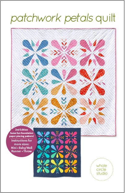 Patchwork Petals quilt pattern by Whole Circle Studio