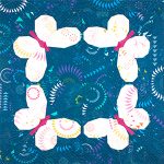 Butterfly Bunch modern art quilt by Sheri Cifaldi-Morrill