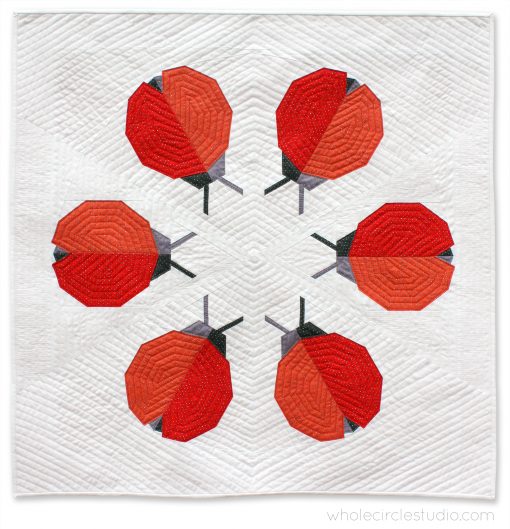 Ladybug Loop modern art quilt by Sheri Cifaldi-Morrill