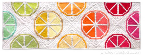 Citrus Slices modern art quilt by Sheri Cifaldi-Morrill