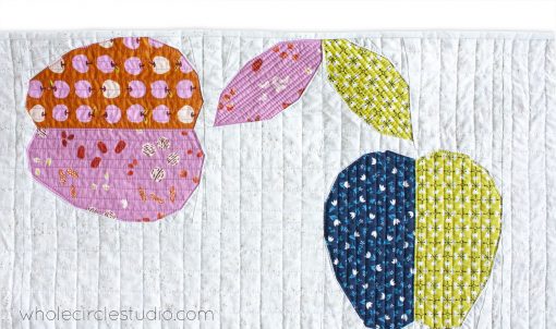 detail of Apple Turnover Modern art quilt by Sheri Cifaldi-Morrill
