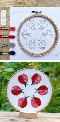 Ladybug Loop embroidery kit by Whole Circle Studio